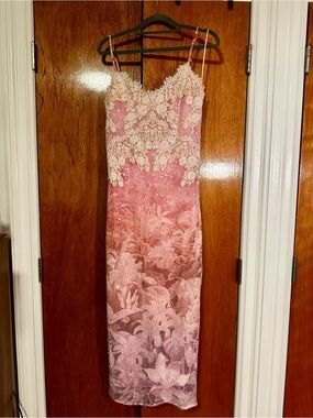 BHLDN Sequin Lace Slip Dress